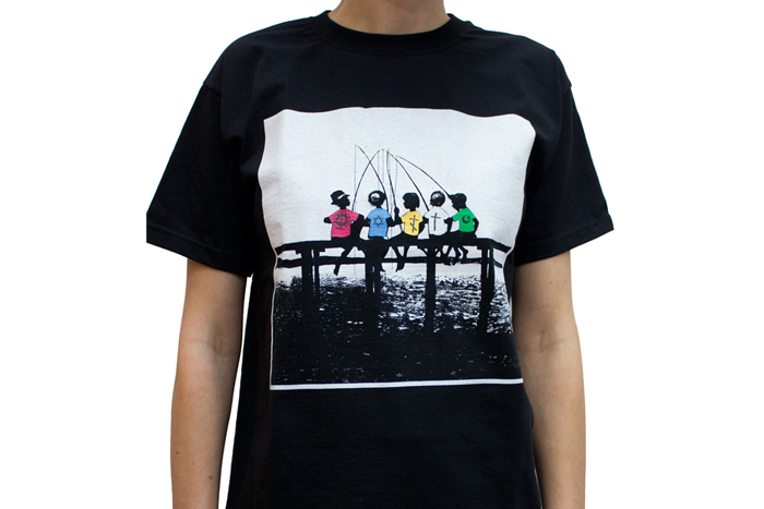Czarny t-shirt z nadrukiem kolorowym Religie Podlasia